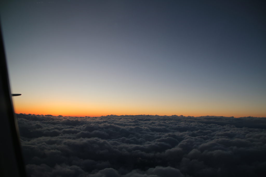 雲、夕焼け、宇宙に続く空（2023年2月撮影）